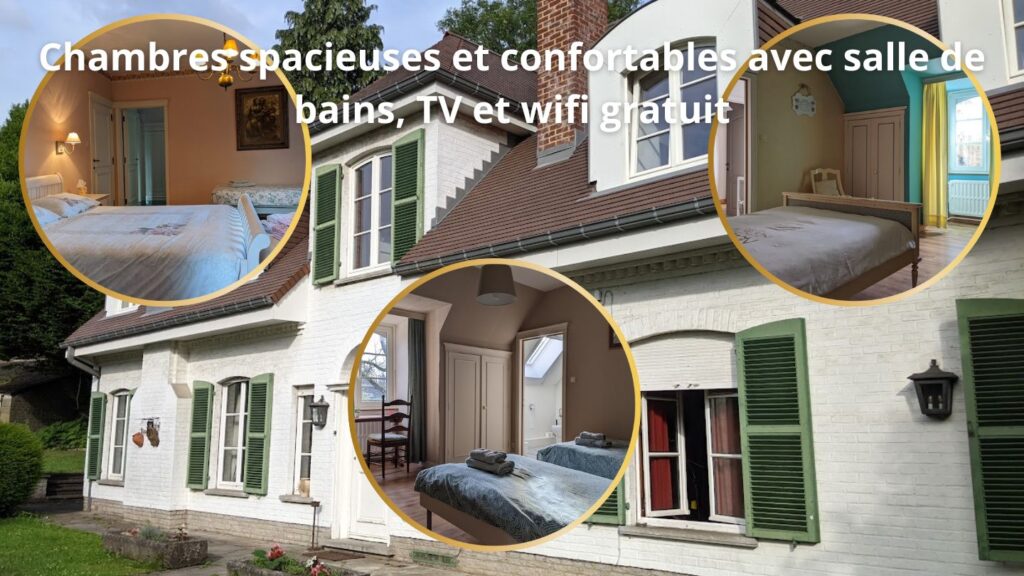 Chambres spacieuses et confortables avec salle de bains, TV et wifi gratuit El Tyû Ecaussinnes Belgique